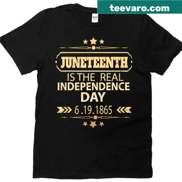 Text design highlighting Juneteenth as true independence day