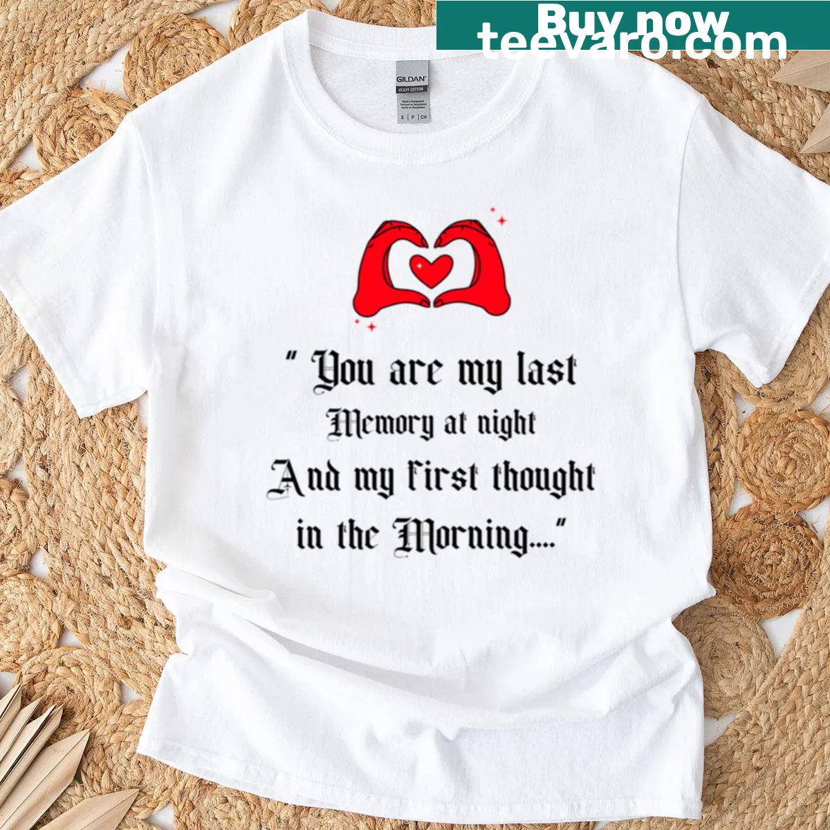 Heartwarming love-themed t-shirt promoting positivity — on a men's t-shirt