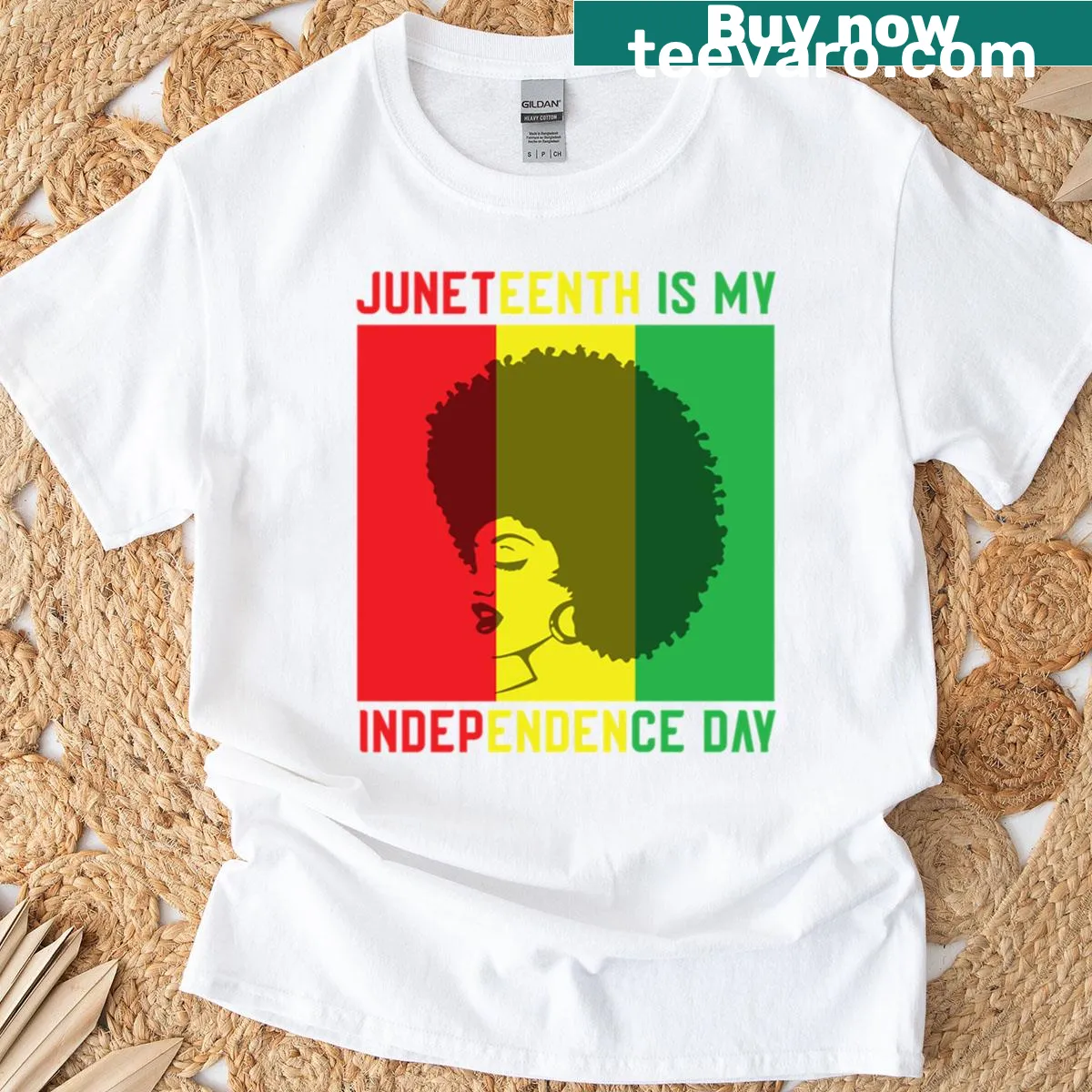 Elegant Juneteenth T-shirt celebrating freedom and motherhood — on a men's t-shirt
