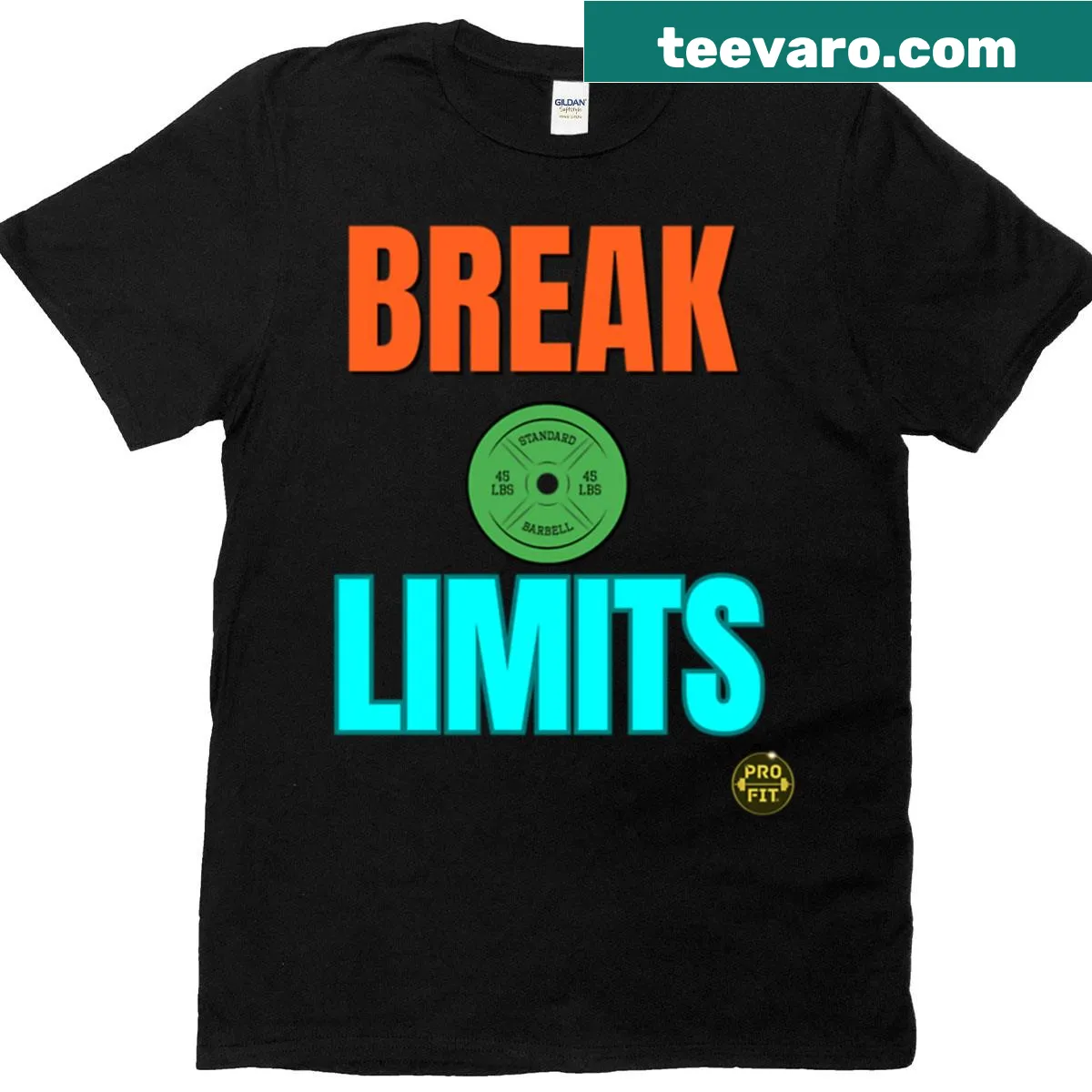 Motivational T-shirt with 'No Limits Allowed' design. — on a men's t-shirt