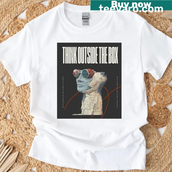 Minimalist t-shirt with the quote 'Overthinking Kills Creativity'