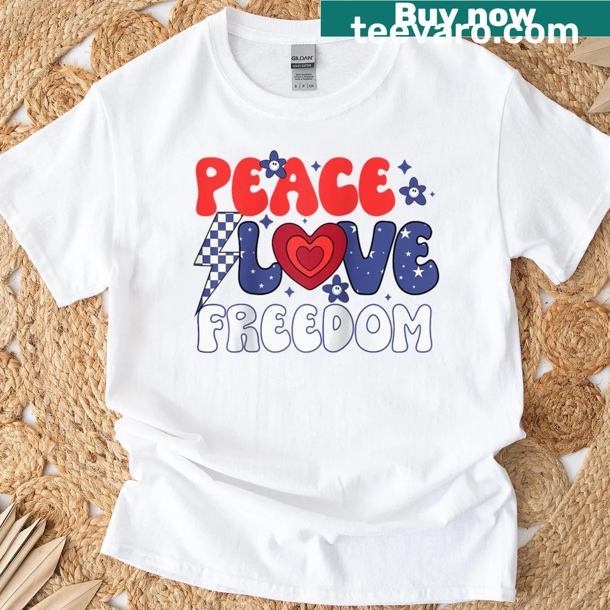 Festive raglan tee with 'Party In The USA' for Independence Day — on a men's t-shirt