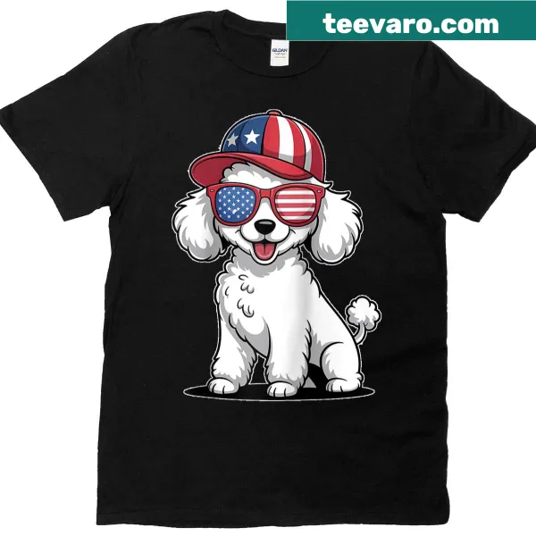 Poodle with USA flag design for July 4th dog lovers.