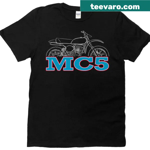 Illustrative motorcycle-themed T-shirt for Penton MC5 bikers.