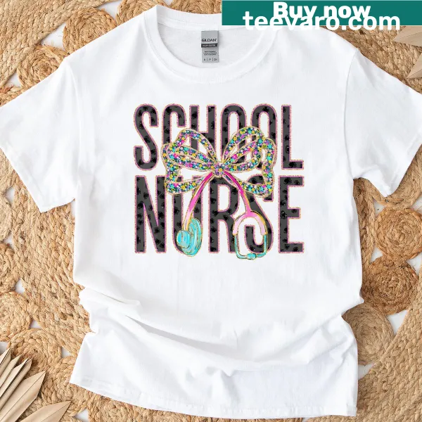 T-shirt for school nurses with 'Happy First Day Of School' text
