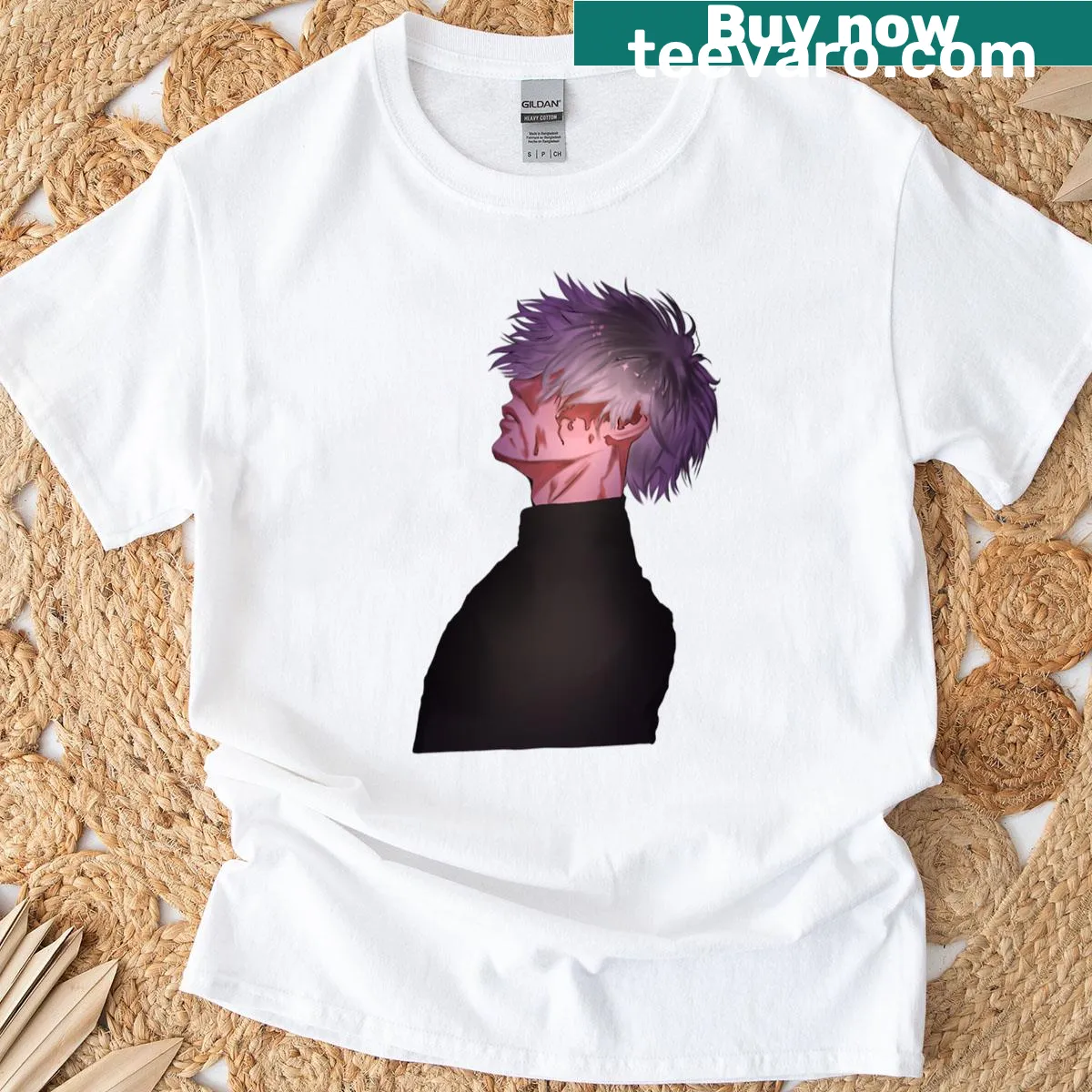 Cartoon-style T-shirt featuring a scribble design of a reaper — on a men's t-shirt