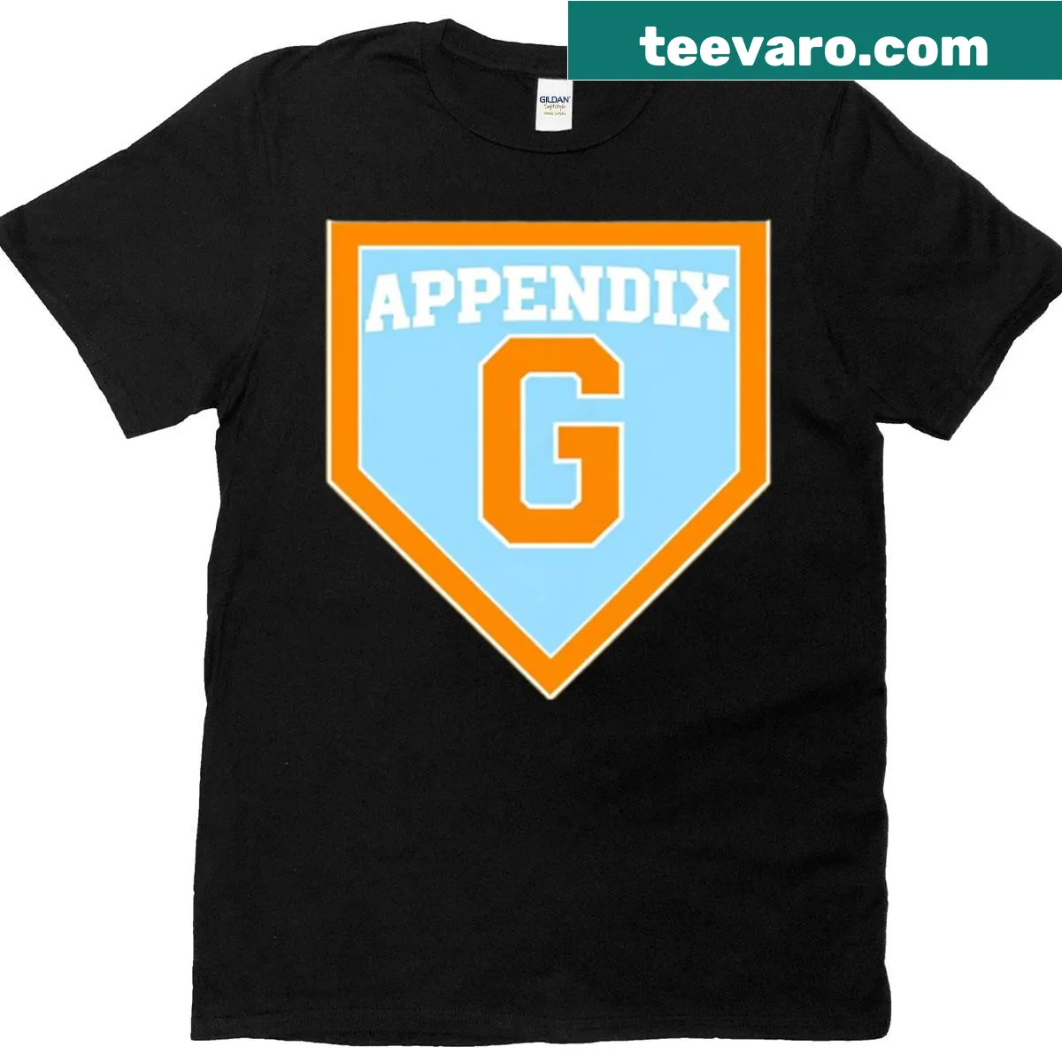 T-shirt featuring 'Softball Rule Appendix G' text — on a men's t-shirt