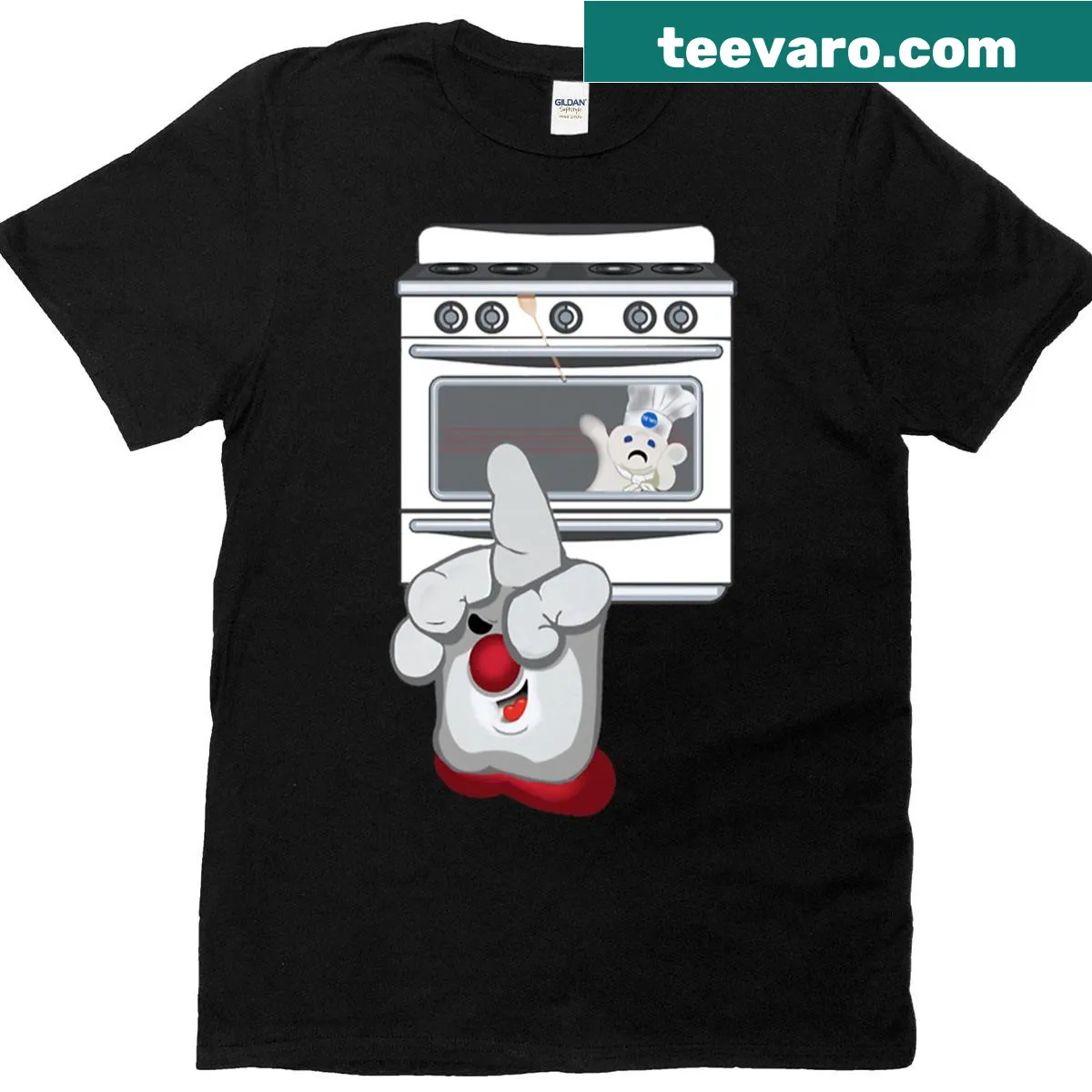 Funny illustration of spiking punch on a t-shirt — on a men's t-shirt