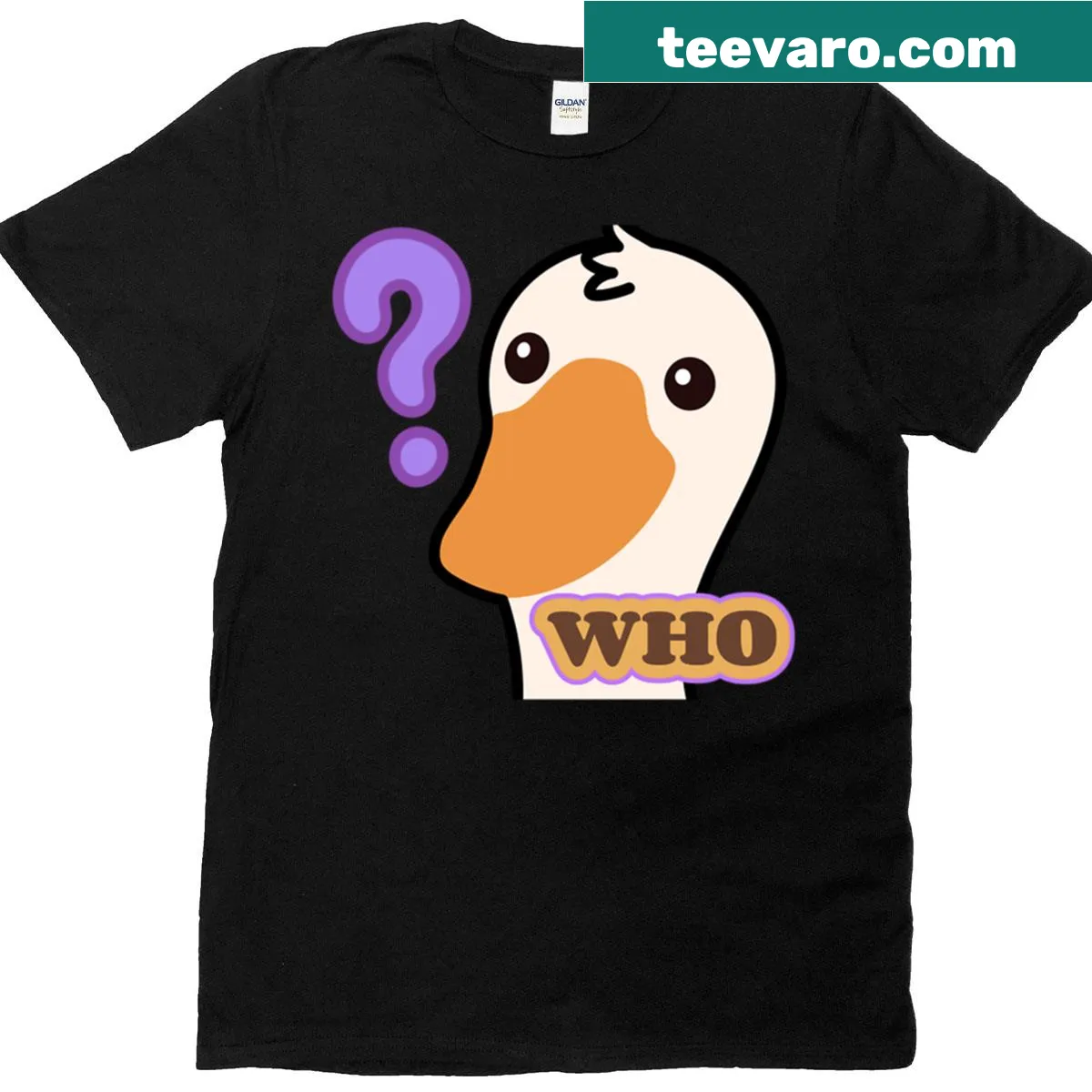 Oversized T-shirt with a whimsical graphic of a silly goose — on a men's t-shirt