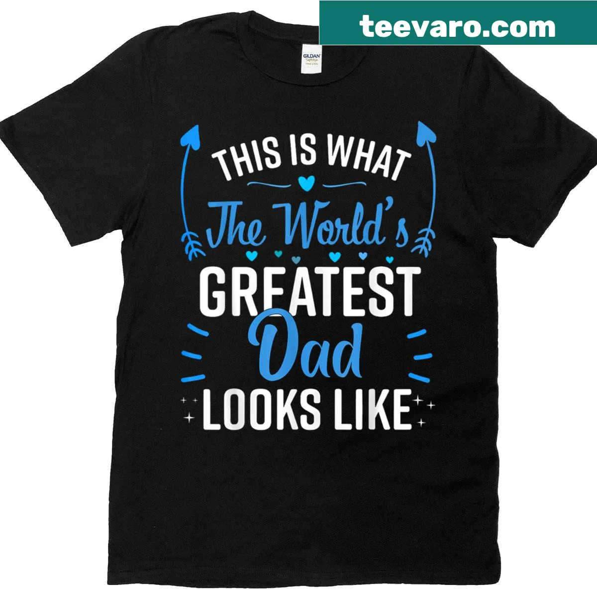 Heartfelt T-shirt for dads proclaiming 'World's Greatest Dad' — on a men's t-shirt