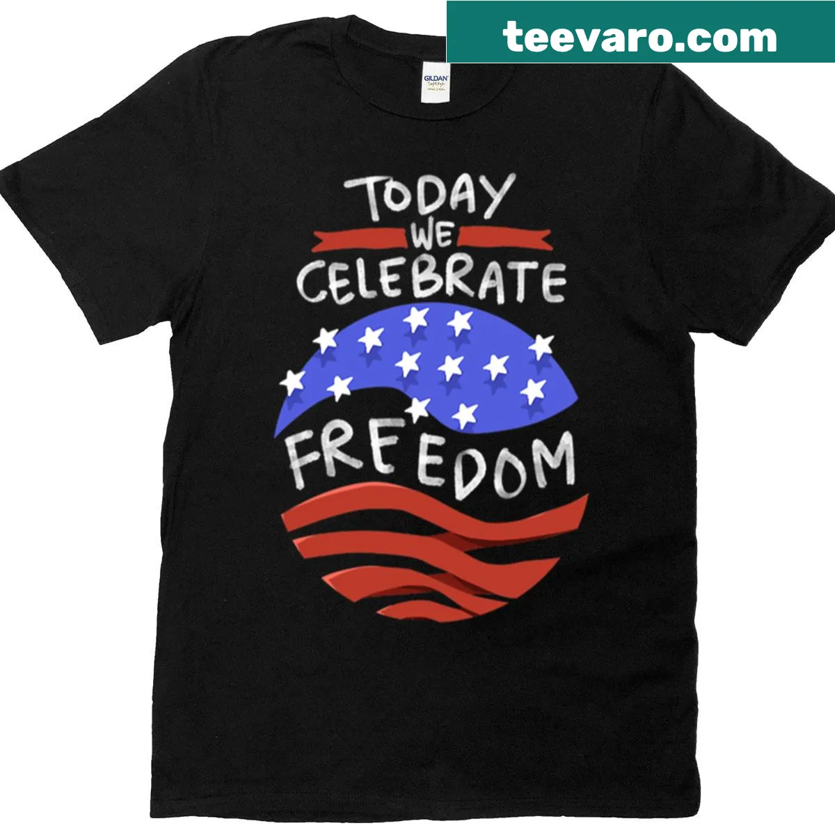 Vintage-style Fourth of July T-shirt celebrating freedom — on a men's t-shirt