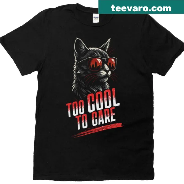 Playful cat-themed t-shirt featuring whimsical illustration and phrase