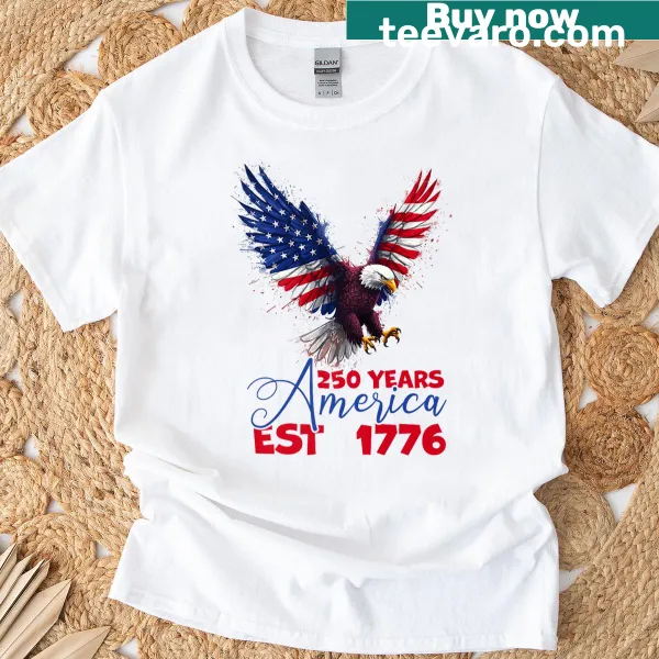 American flag t-shirt for 250th anniversary of the USA