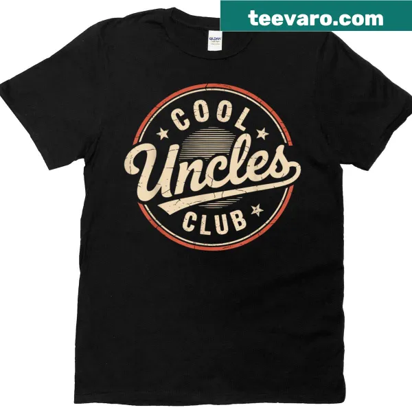 Funny t-shirt for uncles with 'Cool Uncles Club' graphic