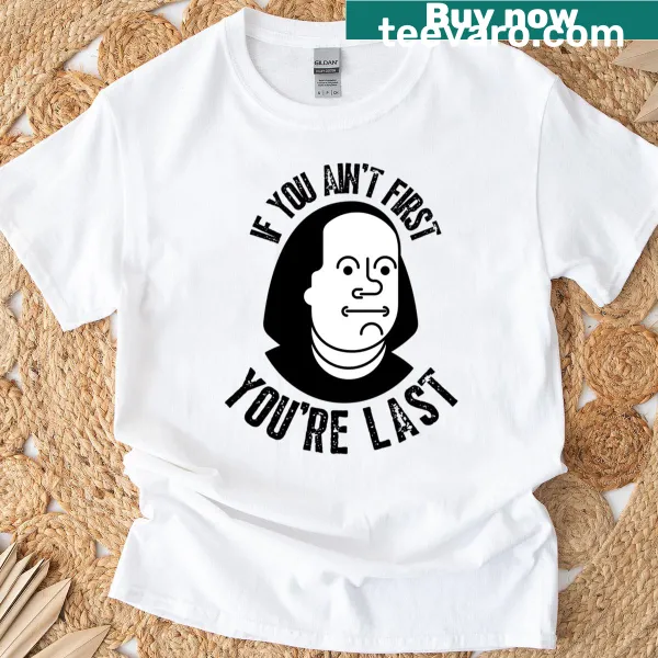 Vintage typography t-shirt with the quote by Ben Franklin