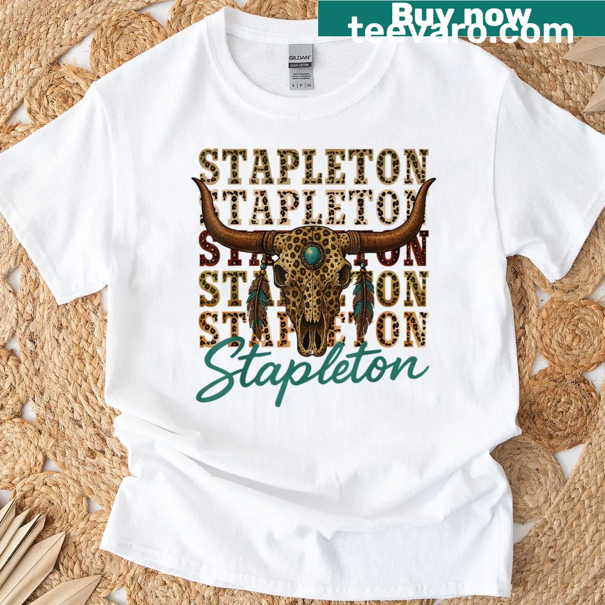 Vintage t-shirt featuring the last name Stapleton — on a men's t-shirt