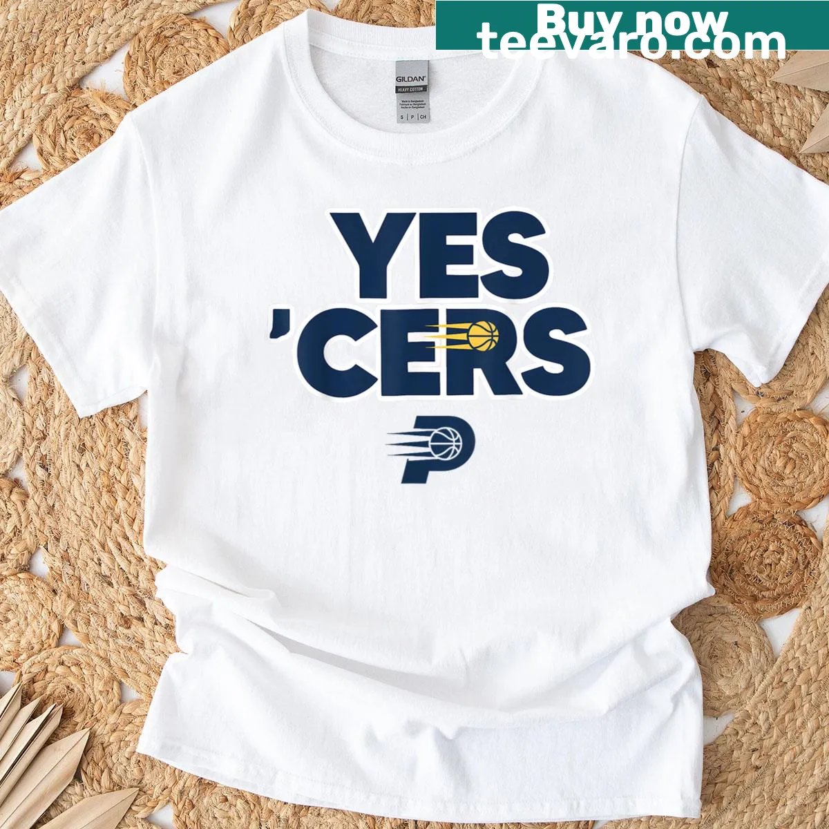Vintage Yes Cers t-shirt with bold typography — on a men's t-shirt
