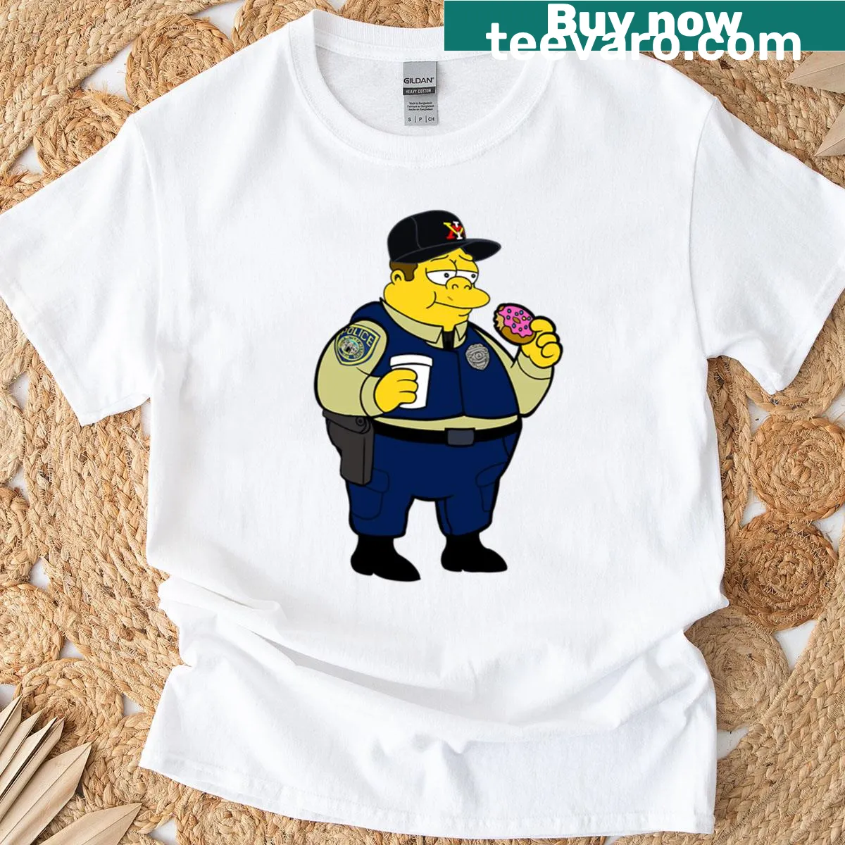 Cartoon graphic of VMI Popo on a playful gaming t-shirt — on a men's t-shirt