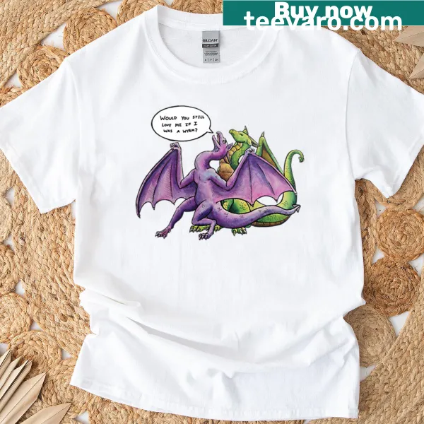 Playful cartoon wyrm illustration with humorous text