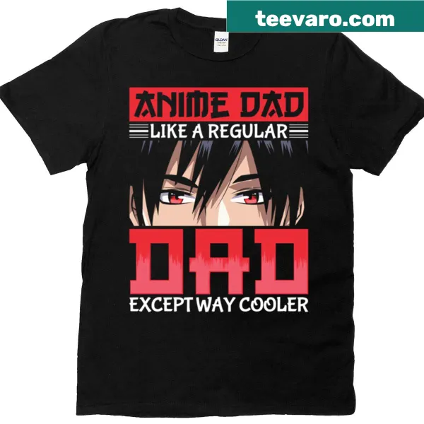 Funny Anime Dad t-shirt with playful typography design