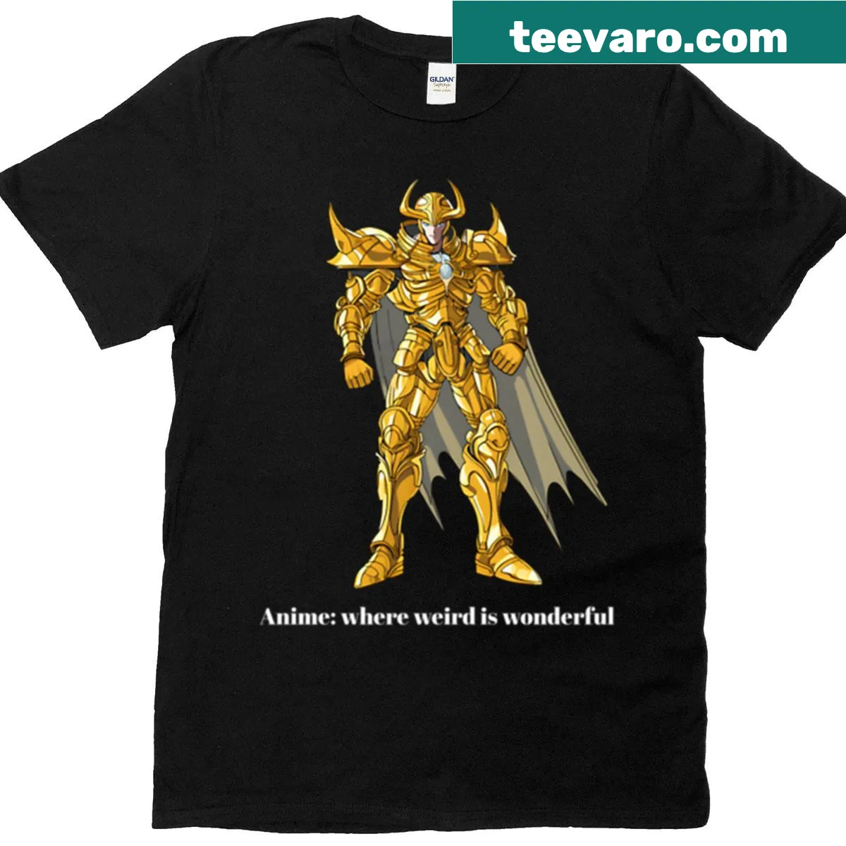 Charming Anime Where Weird Is Wonderful t-shirt with creative text — on a men's t-shirt