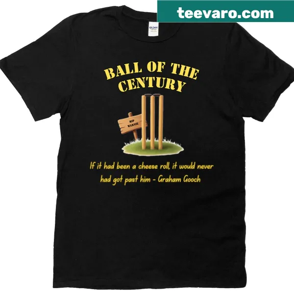 Cricket T-shirt featuring Graham Gooch's 'Ball of the Century' quote