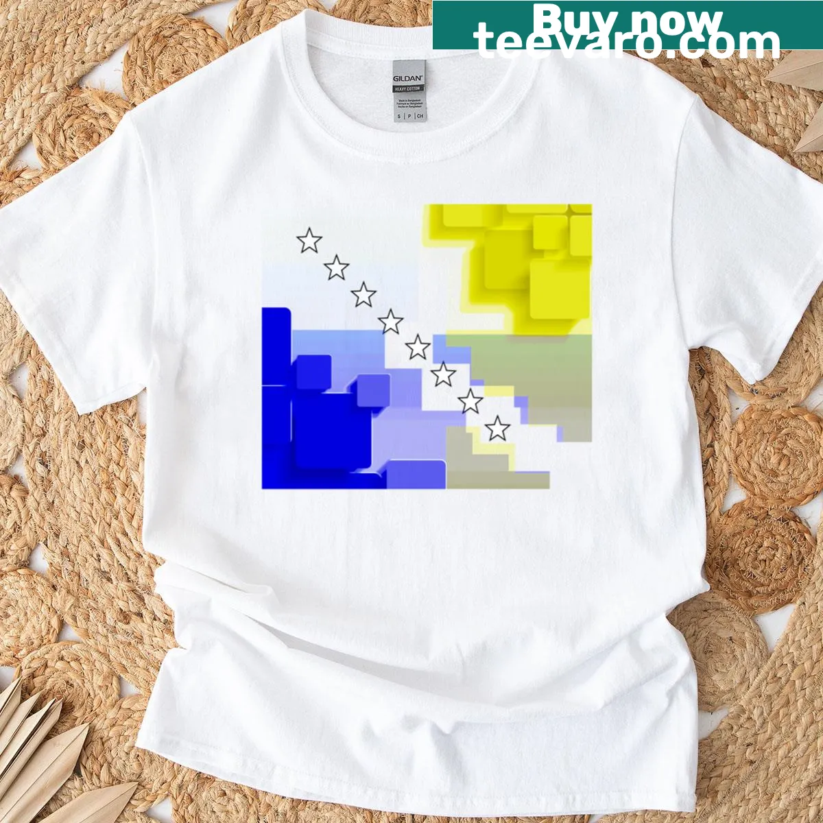 T-shirt featuring iconic elements of Bosnia and Herzegovina — on a men's t-shirt