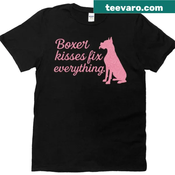 Sweet boxer dog quote with pink sparkles on t-shirt