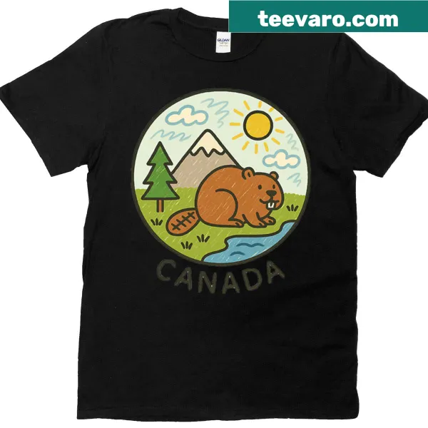 Bold graphic representing Canada on a patriotic t-shirt