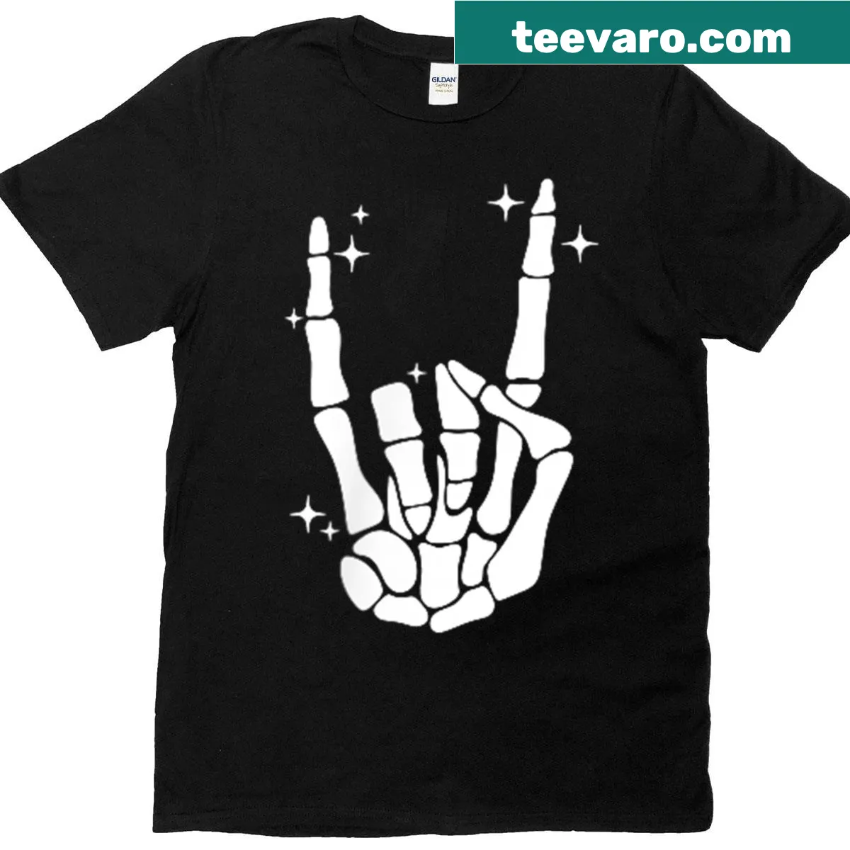 Laid-back skeleton with US flag design for Fourth of July T-shirt — on a men's t-shirt