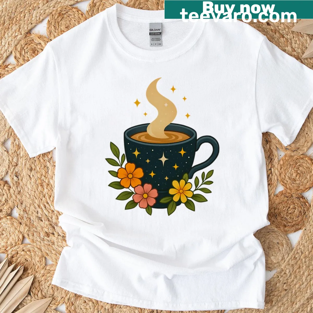 Playful typography Coffee Is Magical T-shirt — on a men's t-shirt