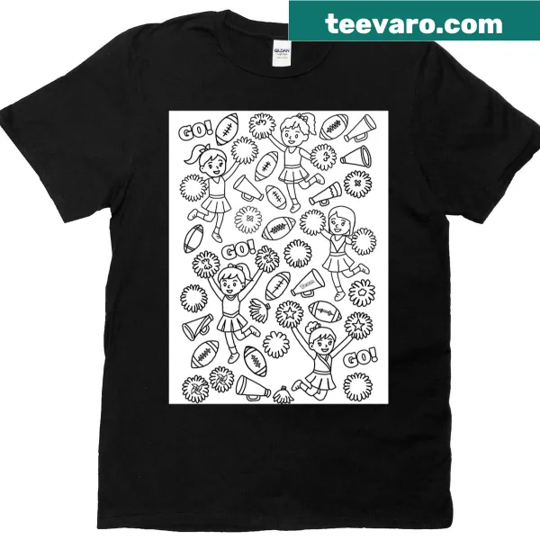 Typography t-shirt with the playful phrase 'Color Me Cheer'