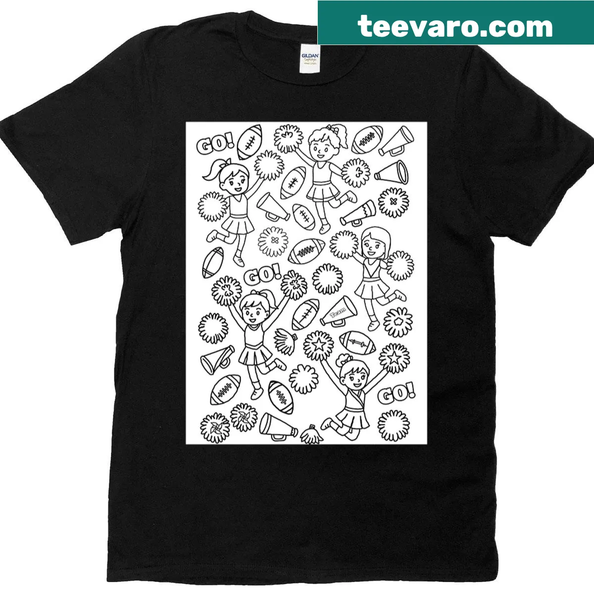 Typography t-shirt with the playful phrase 'Color Me Cheer' — on a men's t-shirt