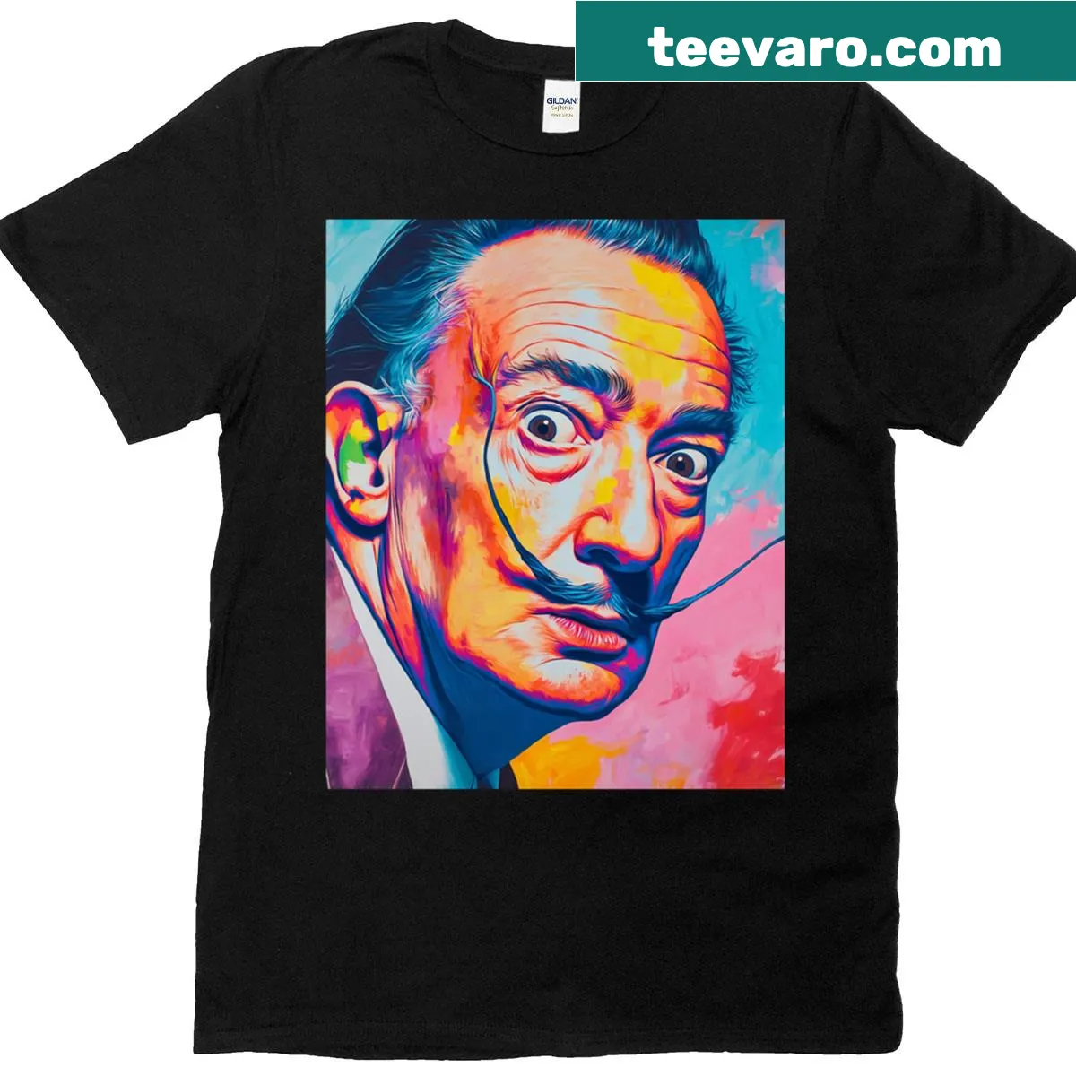 Artistic graphic inspired by Dali on t-shirt — on a men's t-shirt