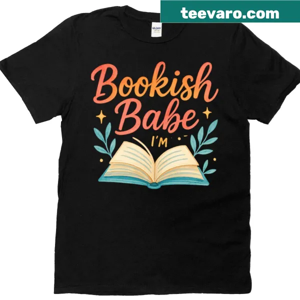 Whimsical watercolor pages graphic on t-shirt