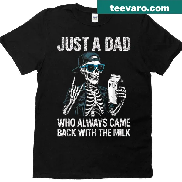 Skeleton humor t-shirt with a funny dad-related slogan