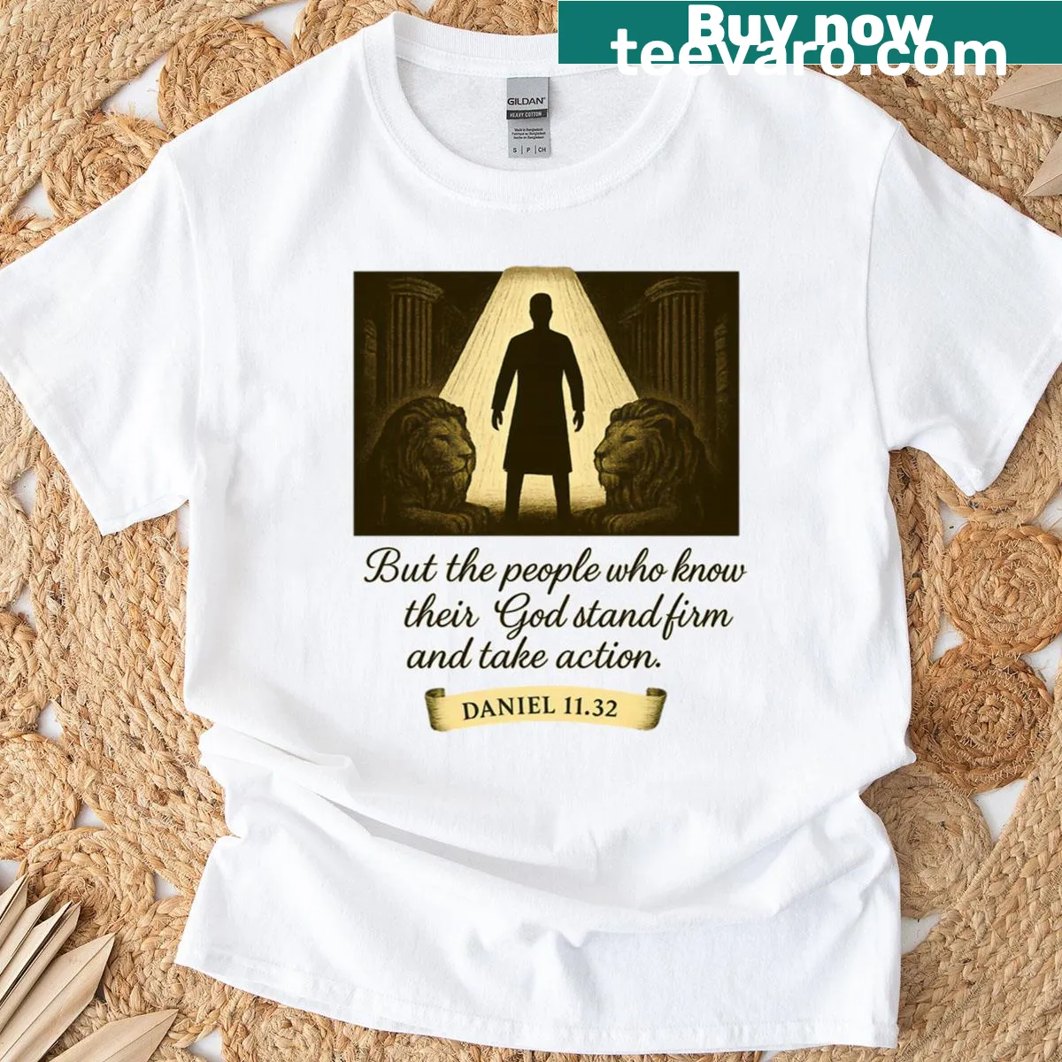 Inspirational Daniel 1132 t-shirt with motivational phrase — on a men's t-shirt
