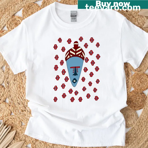 Serene design of leaves floating on a T-shirt