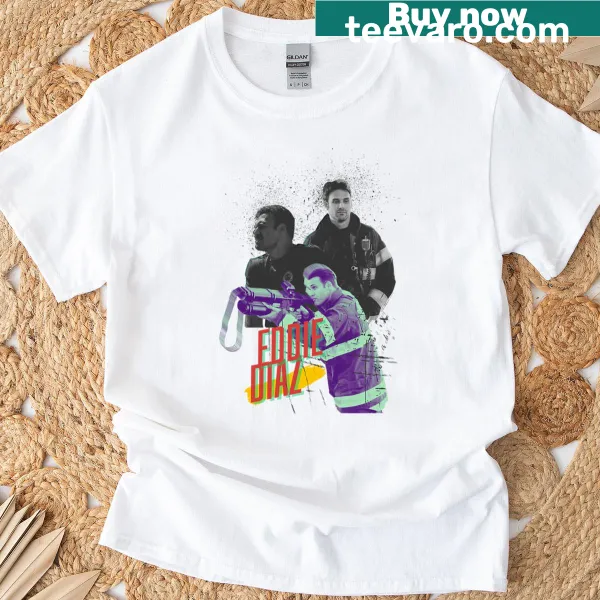 Eddie Diaz 118 T-shirt with bold typographic design