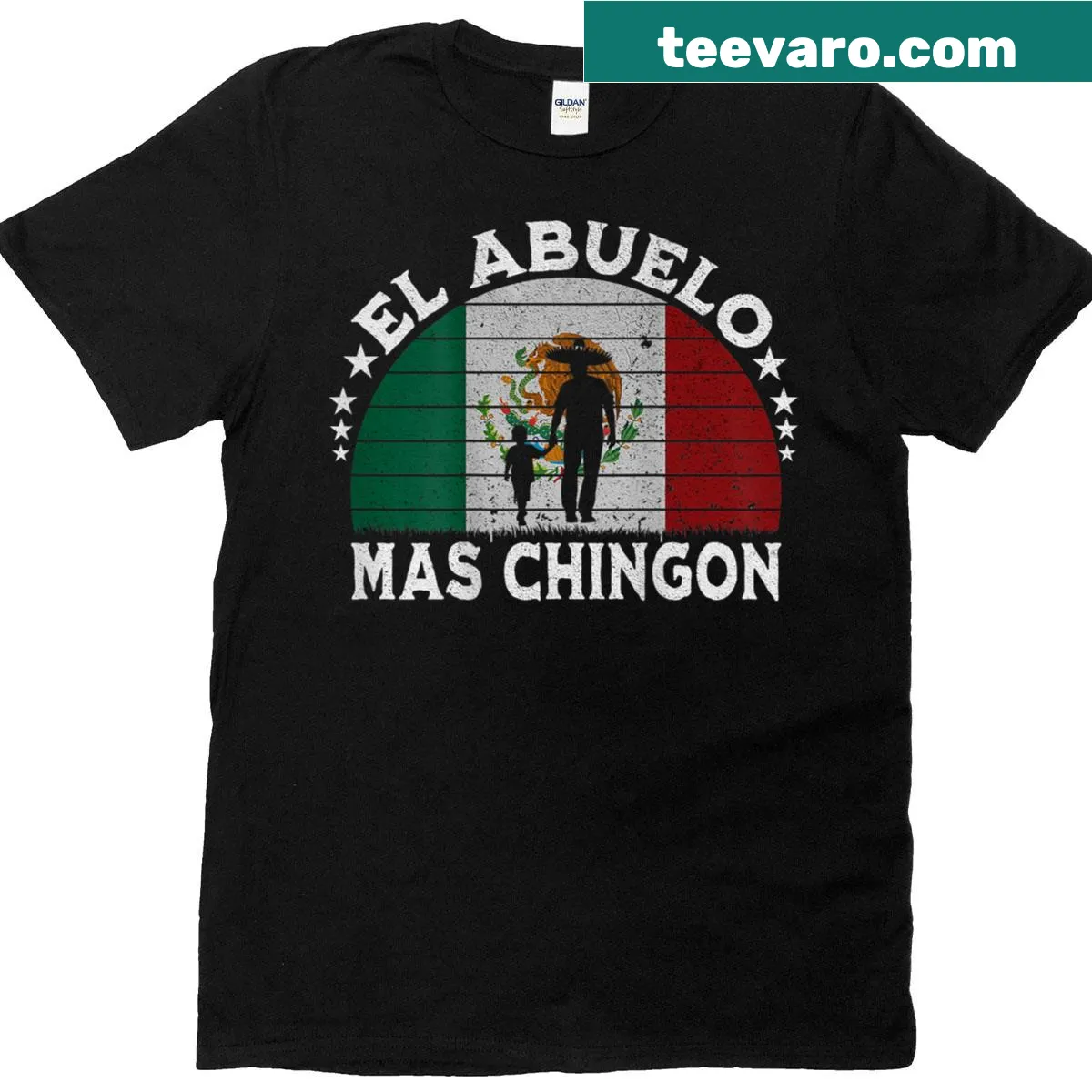 Mexican Grandpa shirt with typography celebrating family. — on a men's t-shirt