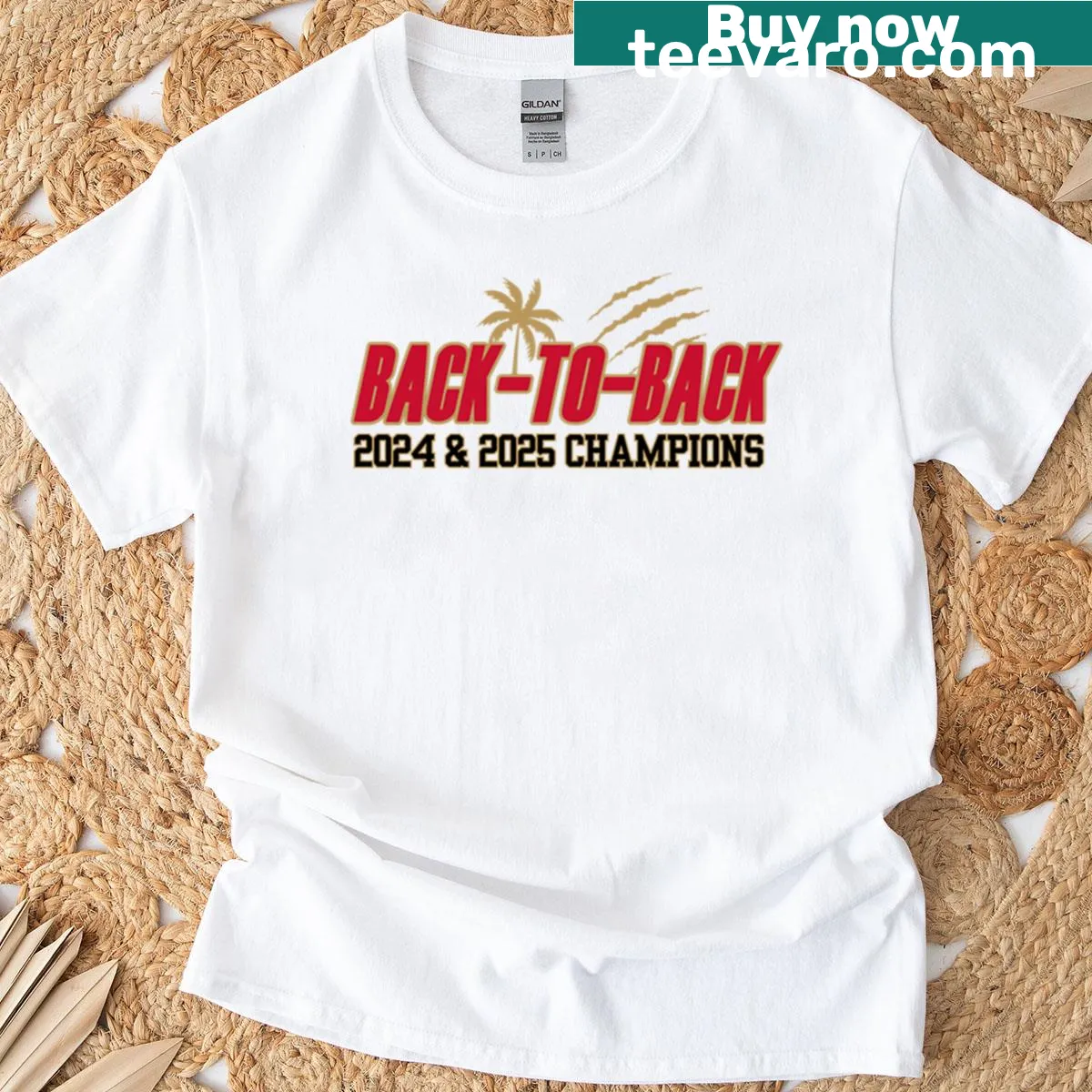 Florida Hockey champions emblem on T-shirt — on a men's t-shirt