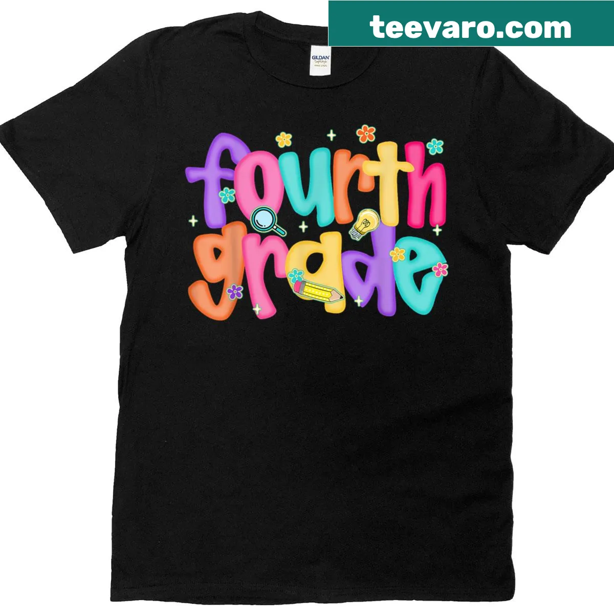 Shirt celebrating the fourth-grade experience for teachers and students — on a men's t-shirt