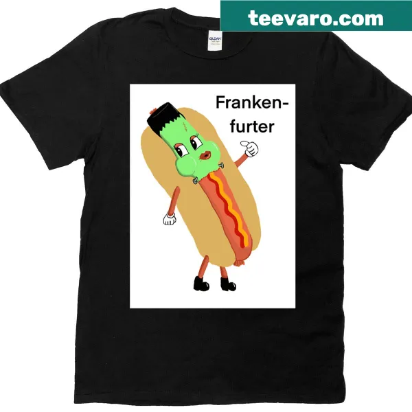 Cartoon-style Frankenstein monster graphic on a premium T-shirt