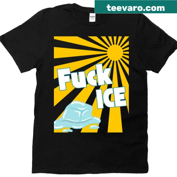 Direct statement graphic T-shirt with the phrase 'Fuck Ice'.