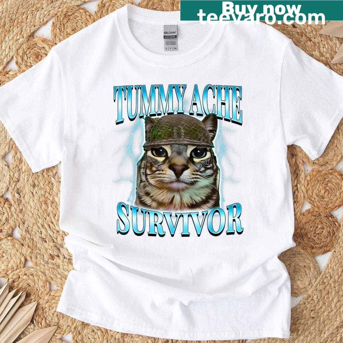 Funny t-shirt celebrating cats with humorous text — on a men's t-shirt