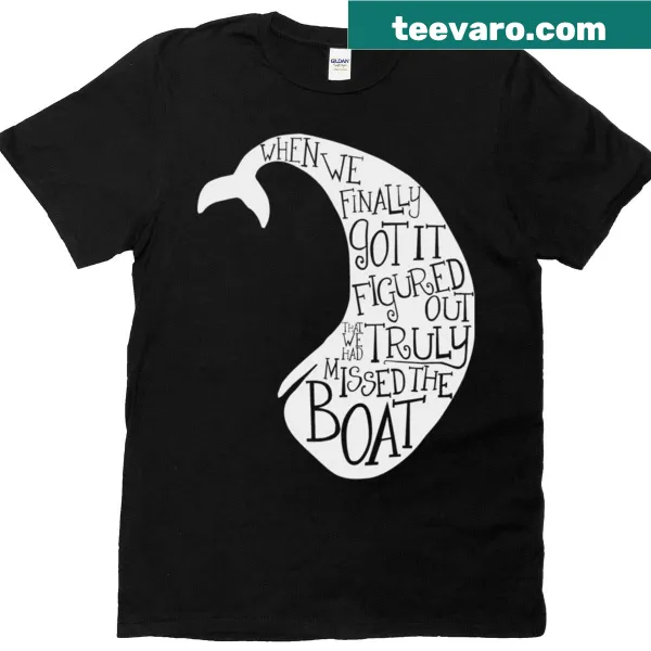 Indie rock T-shirt with a funny whale lyrics design