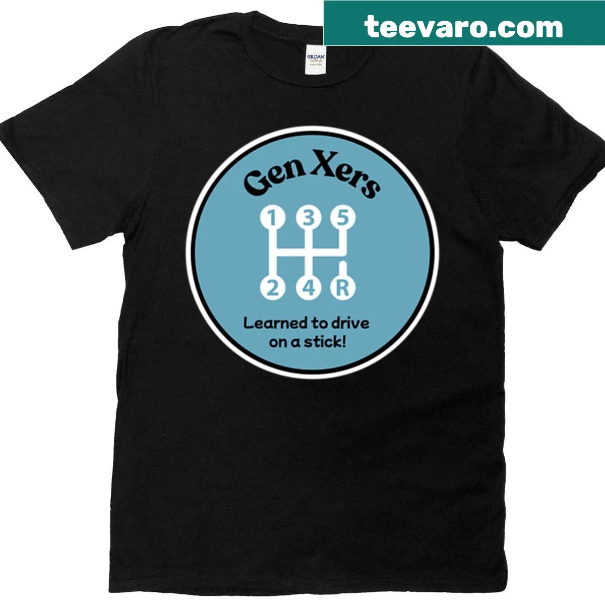 T-shirt with the phrase 'Gen Xers Drove Sticks' — on a men's t-shirt