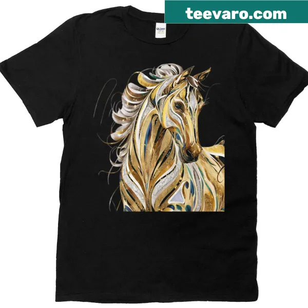 Elegant horse portrait on a T-shirt for animal lovers