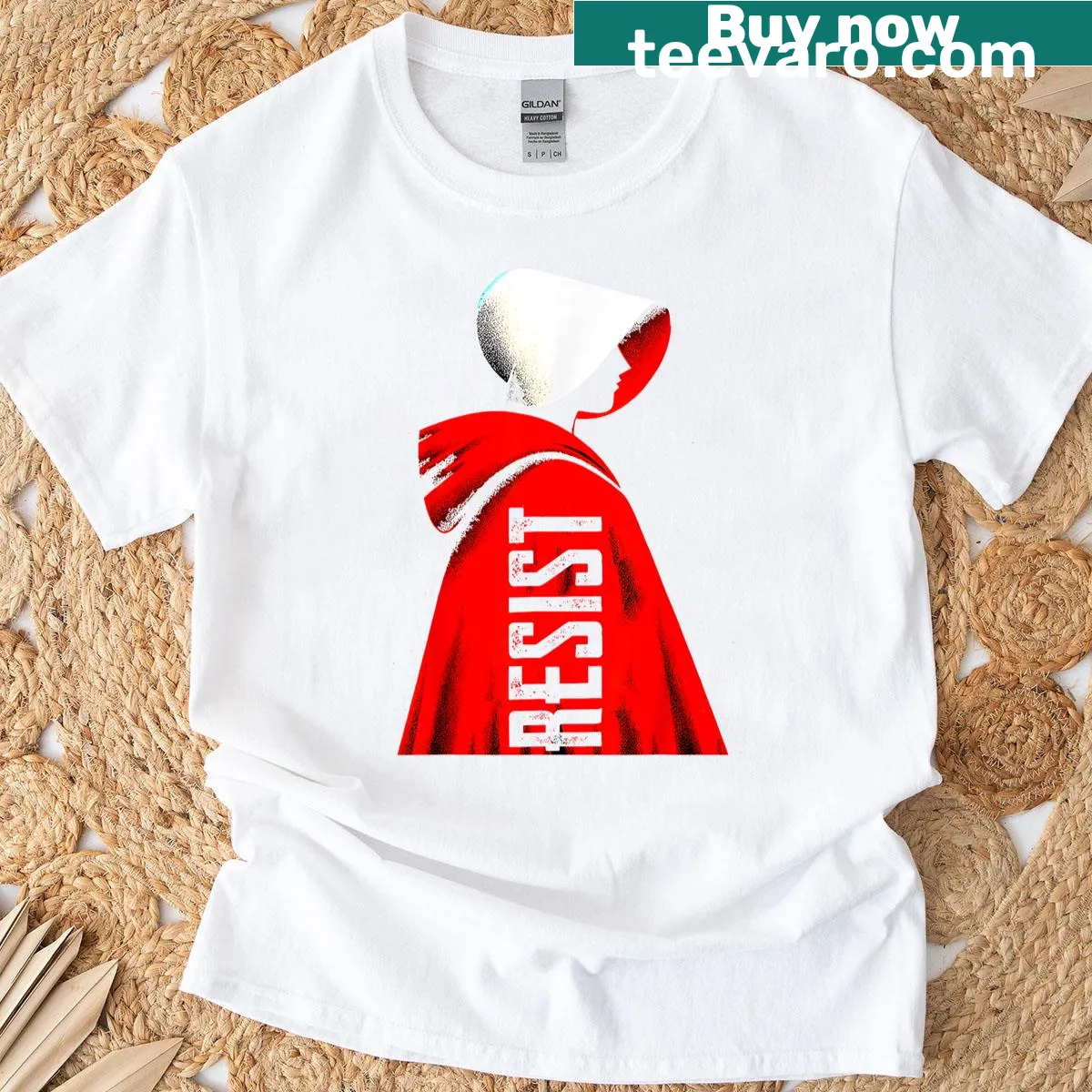 Empowering feminist quote t-shirt with hand-lettered design. — on a men's t-shirt