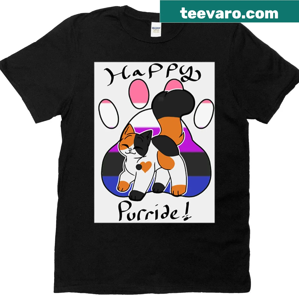 Gender fluid flag design on T-shirt celebrating gender fluid pride — on a men's t-shirt
